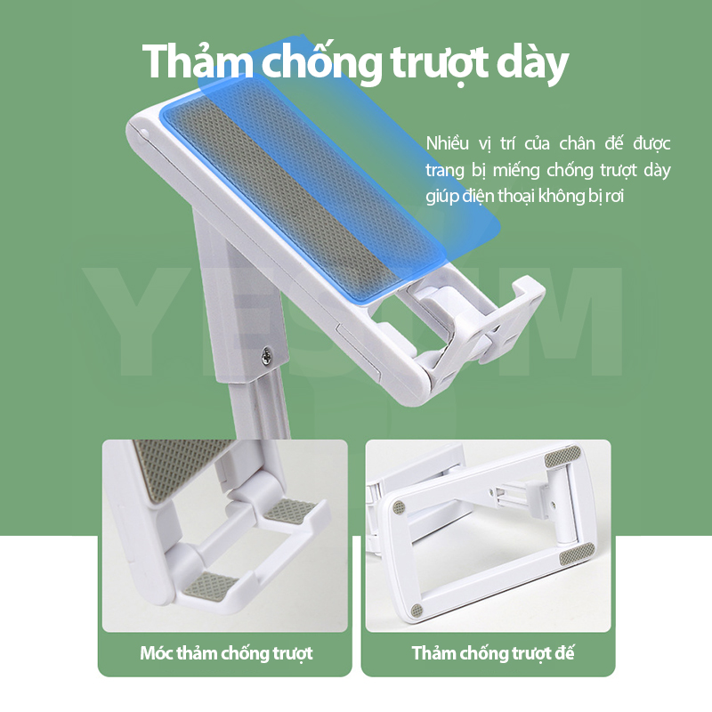 【 Muộn nhất 】 Chân đế để bàn di động Gấp chống trượt dày Giá đỡ di động Áp dụng cho điện thoại di động và máy tính bảng