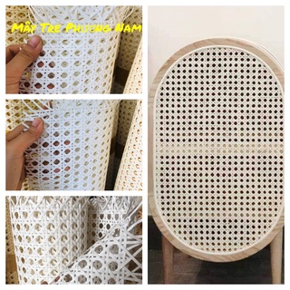 Lưới mây mắt cáo nhựa giả mây mầu trắng hàng xuất khẩu khổ 90 cm giống y mây tự nhiên