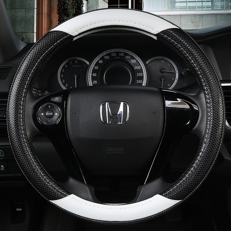 Vỏ Bọc Vô Lăng Xe Hơi Honda Accord Amaze Civic City Grace Bằng Da Chống Trượt