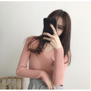 [ẢNH THẬT] Áo len tăm cổ V Quảng Châu