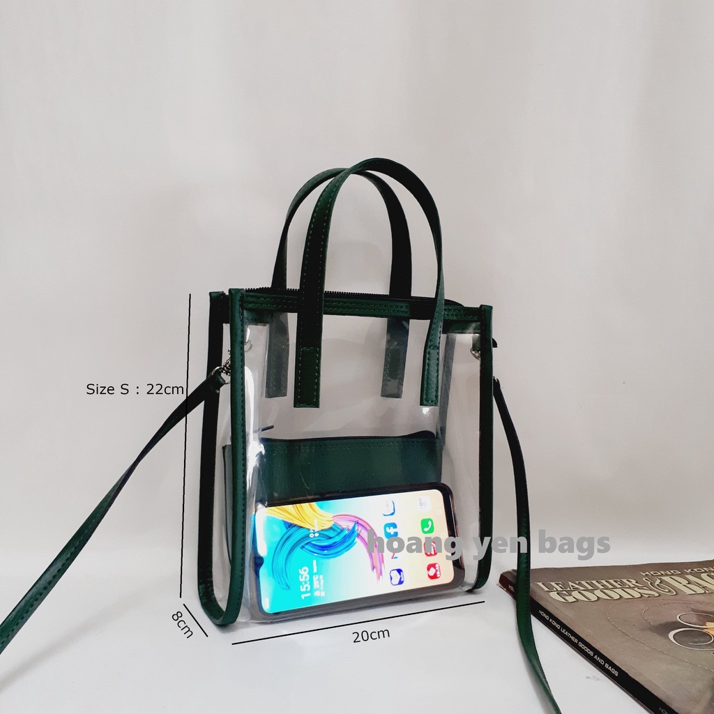 Túi xách tay trong suốt 2in1