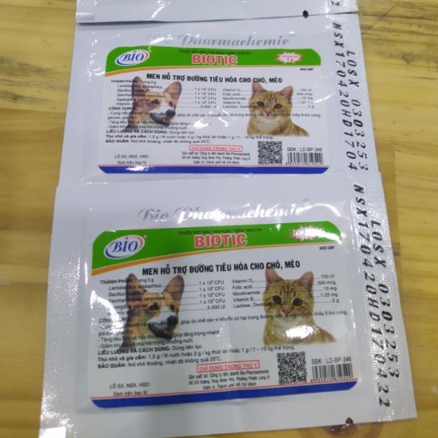 MEN HỖ TRỢ ĐIỀU TRỊ TIÊU HÓA CHO CHÓ MÈO BIOTIC