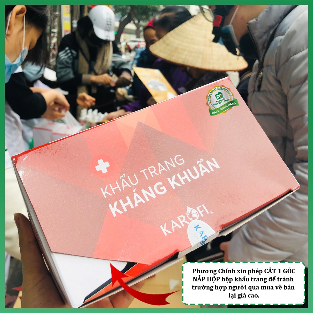 Khẩu Trang Y Tế 4 Lớp Karofi Kháng Khuẩn Cao Cấp (50 chiếc/hộp) | BigBuy360 - bigbuy360.vn