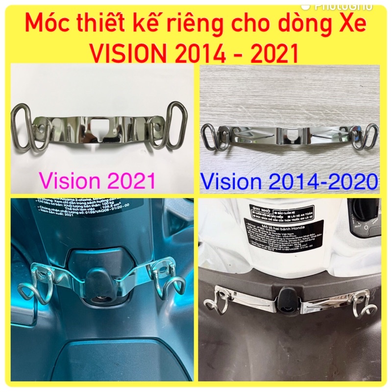 Móc treo đồ xe Vision 2014 ~ 2021 INOX cao cấp