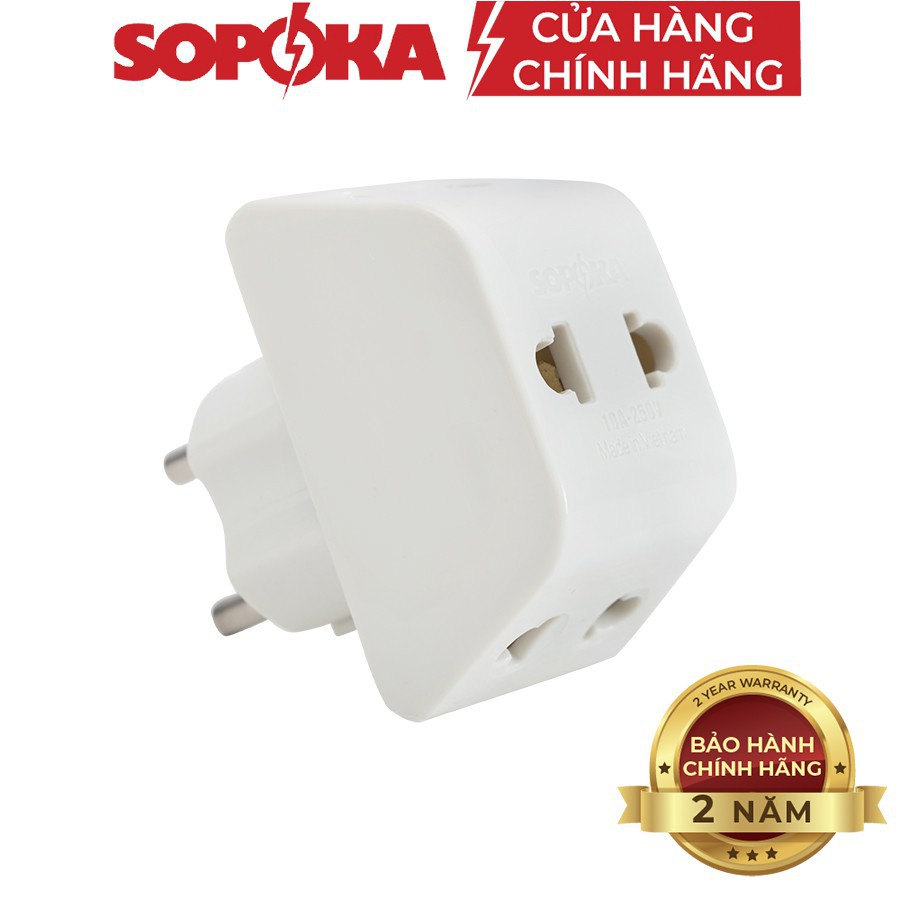 Đầu nối chia điện đa năng 3 cửa SOPOKA P11 P12 chịu tải 2200W