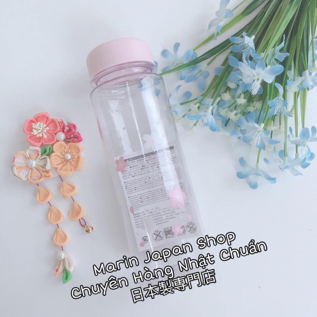 Bình đựng nước có hình sakura hoa anh đào 500ml Nhật Bản