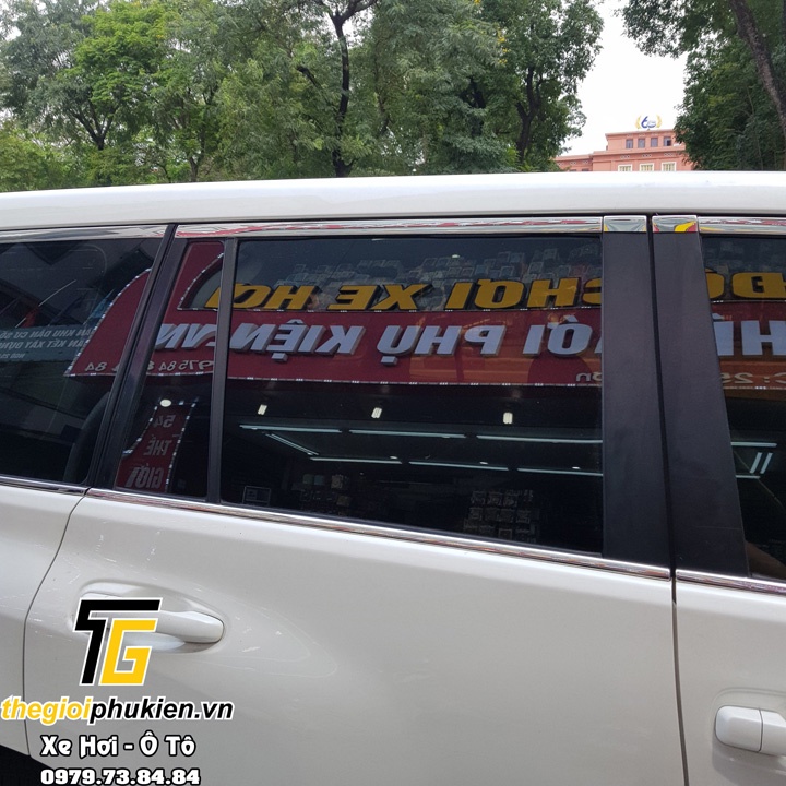 Bộ Nẹp viền cong kính, Chân kính INOX Toyota Land Cruiser Prado