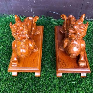 Cặp Tỳ Hưu 30 - Tỳ Hưu Gỗ Hương - Dài 30cm