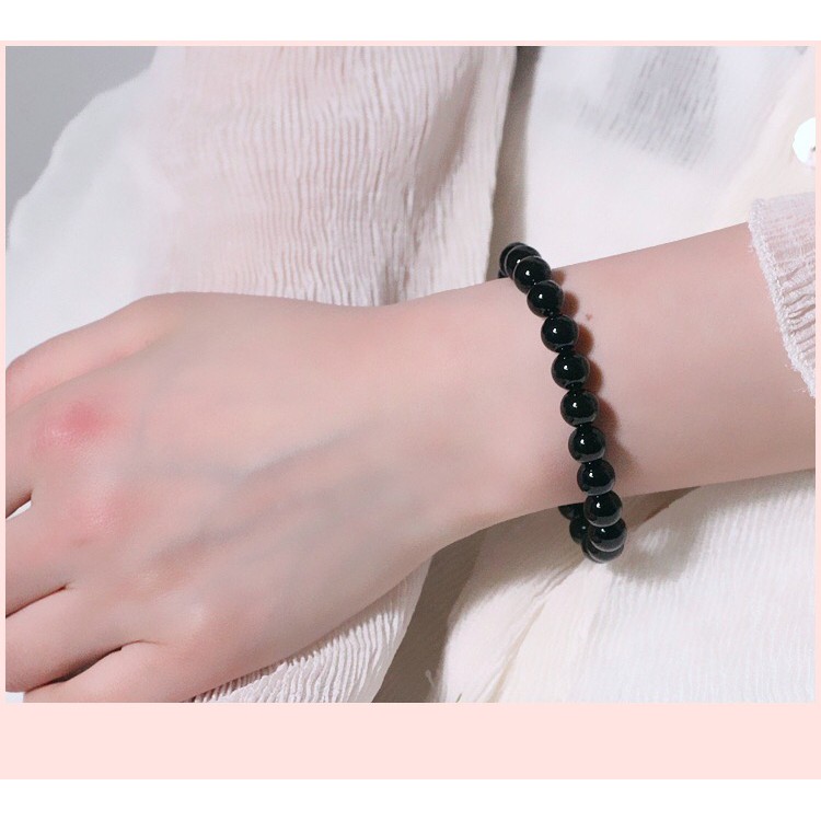 Chuỗi Vòng Tay Nhựa Màu Đen Phong Thuỷ Sáng Bóng Mainia Shop