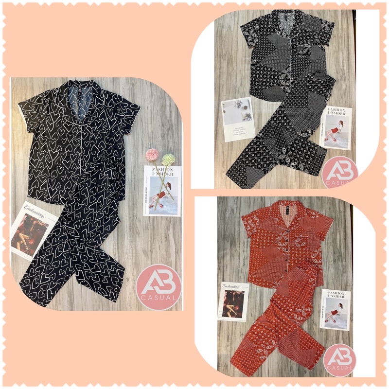 Bộ Pyjama Lanh Tole Nữ Hoa Văn VNXK