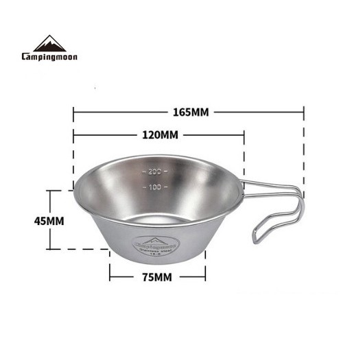 Bát ăn dã ngoại inox Campingmoon S220