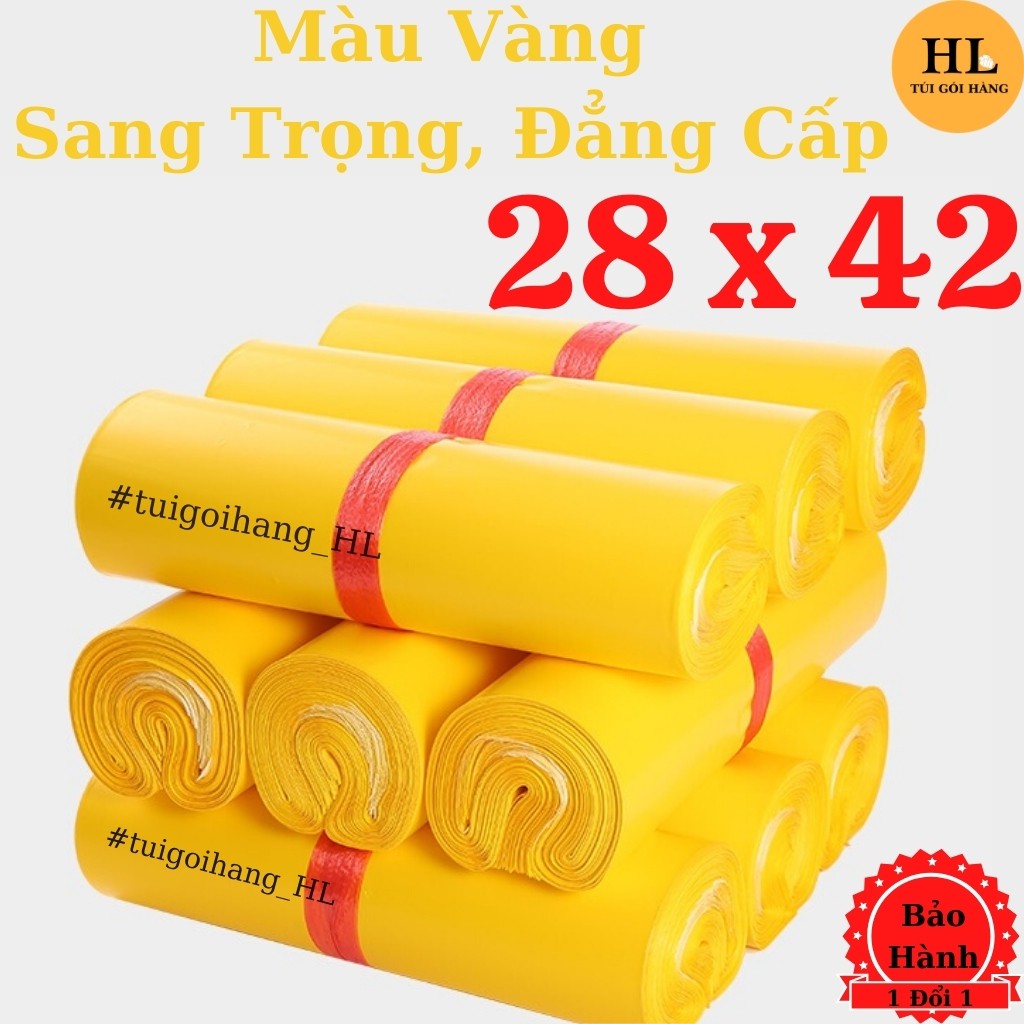 Túi Gói Hàng HL02-1 Chất Lượng Cao Cấp Size 28 x 42 Màu Vàng