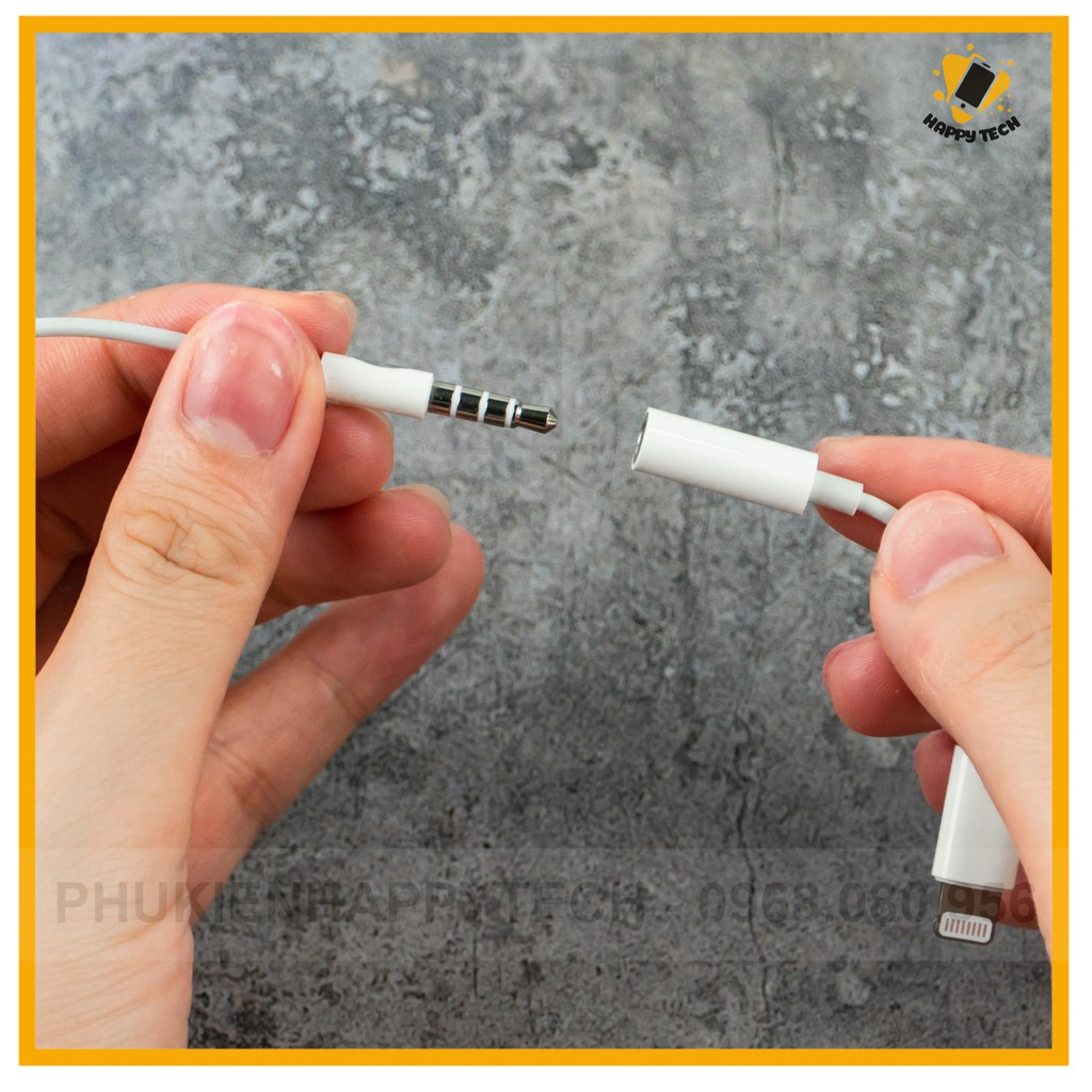 Jack cáp chuyển đổi tai nghe chính hãng zin bóc máy Lightning to 3.5mm hỗ trợ mic đàm thoại