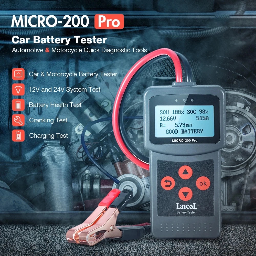 Thiết Bị Phân Tích Pin Xe Hơi Micro-200 Pro 12v 3-220ah