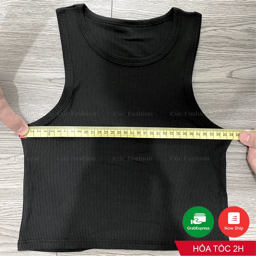 Áo ba lỗ nữ Cúc fashion áo tập gym 3 lỗ croptop thun tăm phong cách trẻ trung A018
