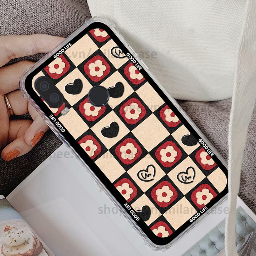 Ốp Vsmart Active 1 / Active 1 Plus / Active 1+ in hình caro trái tim siêu đẹp, siêu nét đầy phong cách cá tính