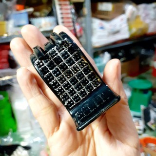 Kẹp tóc 5 răng đính hạt màu đen (Ảnh thật)