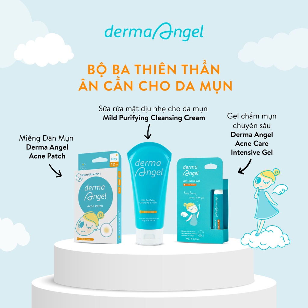 Sữa rửa mặt nhẹ dịu cho da dầu mụn và nhạy cảm Derma Angel