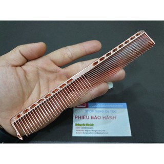 Lược Nhôm Cao Cấp Cắt Tóc Nam Loại Xịn, Lược Nhôm Cắt Tóc Chải Bám Tóc Mẫu Mới (Mẫu 8 Lỗ Dài 19cm)