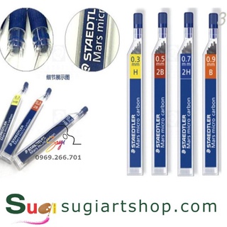 Ruột chì kim kỹ thuật MARSMICRO 0.9 mm độ cứng B/ Staedtler [ Sugi art shop]