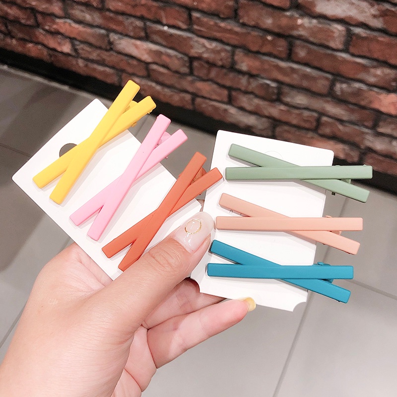 Kẹp tóc nhỏ màu sắc ngọt ngào phong cách Hàn Quốc cho nữ