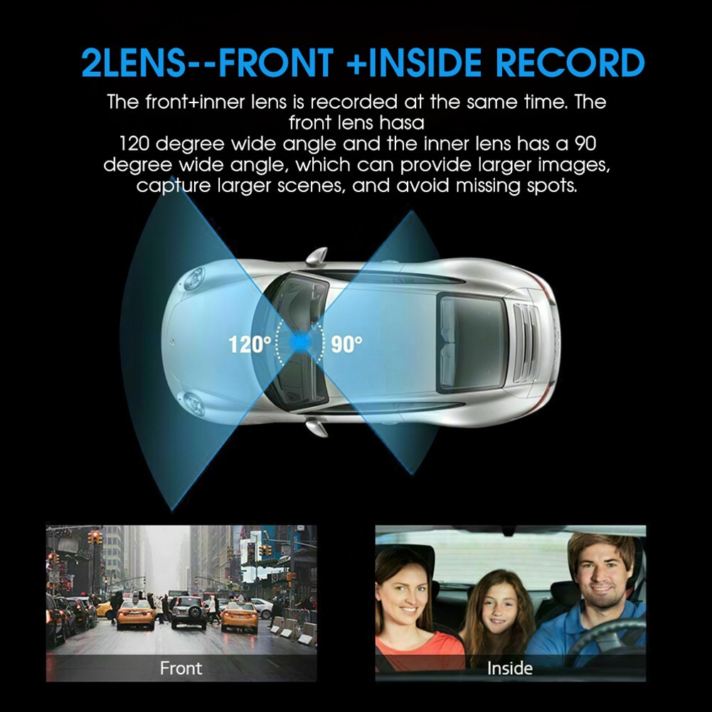 Camera ghi hình trước và sau cho xe hơi 1080P