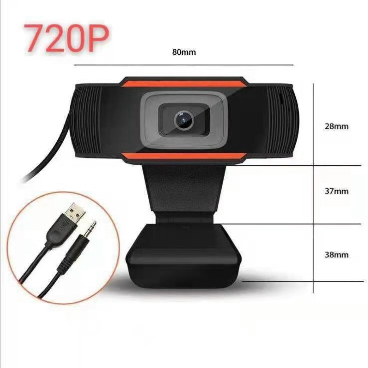 Webcam Máy Tính Hỗ Trợ Học Trực Tuyến - Webcam Kẹp 720P-1080 Màn Hình Tích Hợp Míc