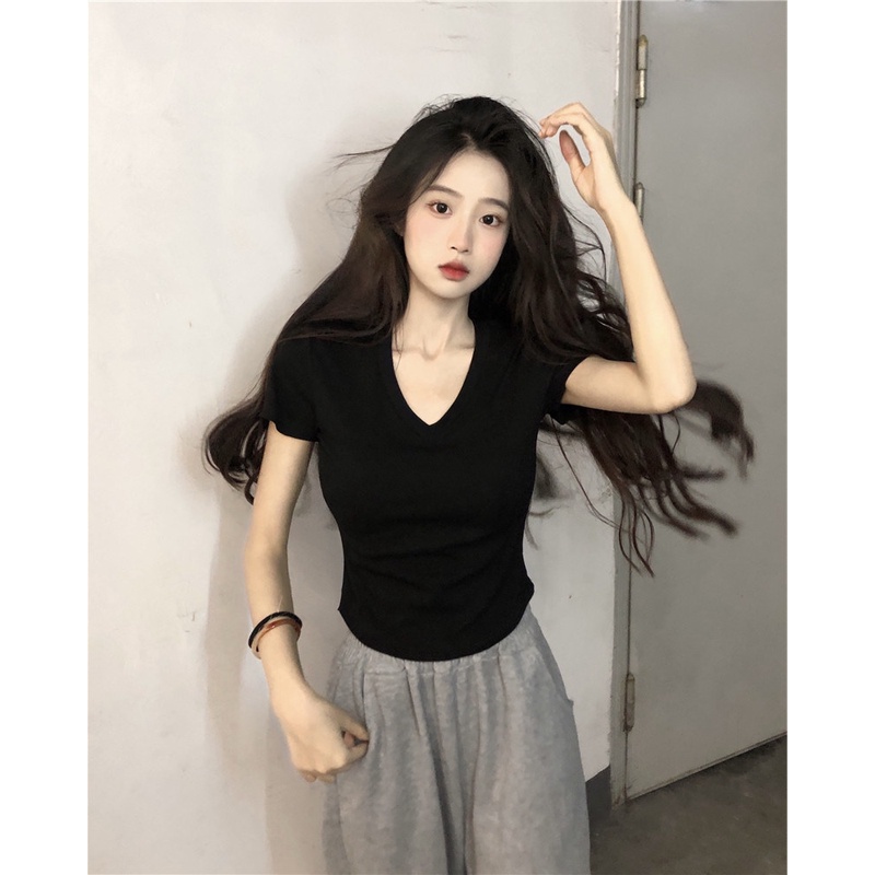 NRVP Áo Thun Mỏng Tay Ngắn Phong Cách Hàn Quốc Mới Mùa Hè 2022 Dành Cho Nữ
