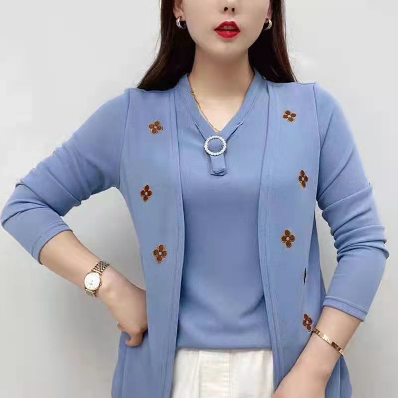 Sayo Thun N > Cho Phone N > Trung Niên Ninan Th > Trang Áo Sơ Mi Tay Dài Thêu Họa Tiết Phong Cách Phương Tây Cao Cấp Cho Phụ Nữ Trung Niên 2022