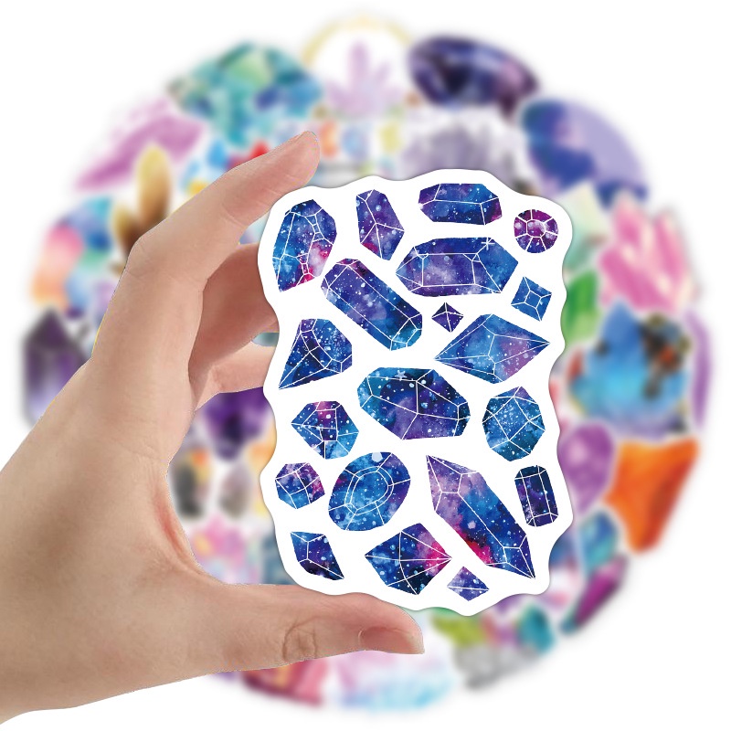 100Pcs/Set ❉ Shining Rock Crystal Series A Stickers ❉ DIY Fashion Luggage Laptop Skateboard Doodle Stickers