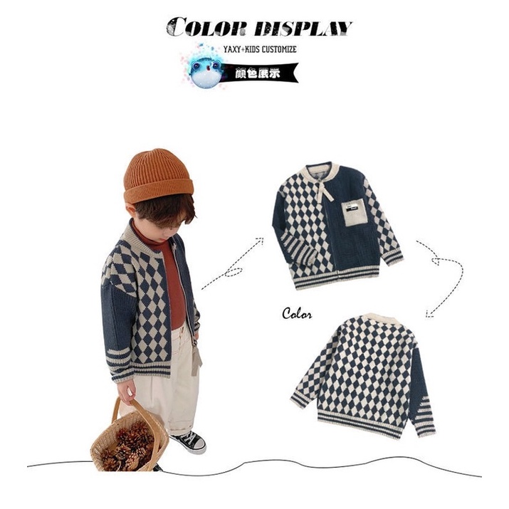Áo khoác Cardigan phong cách Hàn Quốc cho bé trai