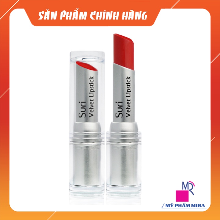 Son lì chuẩn màu lâu phai Suri Velvet Lipstick E336_106 Hàn Quốc (Đỏ đậm)