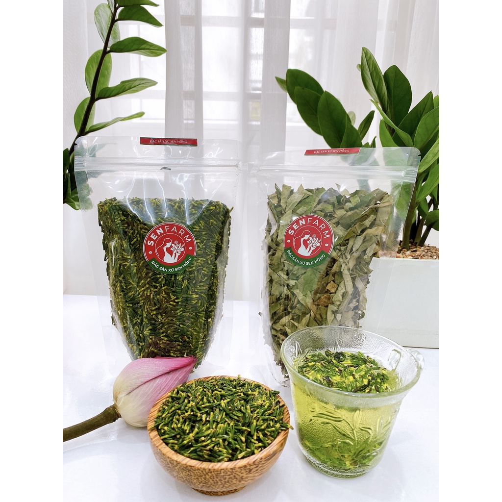 COMBO 2 bịch trà tim sen và lá sen Senfarm
