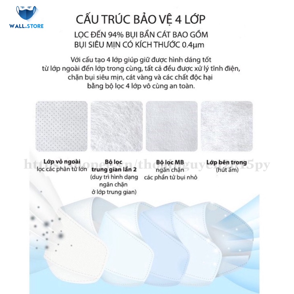 [Mã COSDAY - 50k đơn 250k] Hộp 100 cái Khẩu Trang 3D Mask Công Nghệ dập Nhật Bản đủ 5 màu