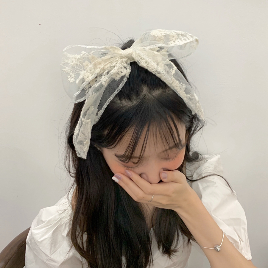 elegant ribbon hairband black and white color wedding dating hair accessories for ladies girls