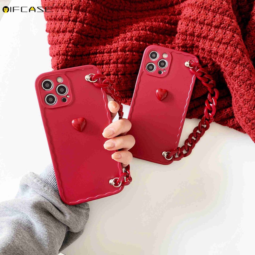 Ốp Điện Thoại Họa Tiết Trái Tim Dễ Thương Cho Iphone 13 12 Mini 12 11 Pro Max Xs Max Xr X 7 8 Plus