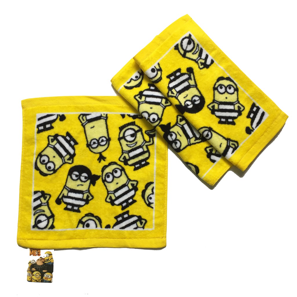 Khăn mặt Thái Lan 100% cotton hình Minion ( 30x30 )