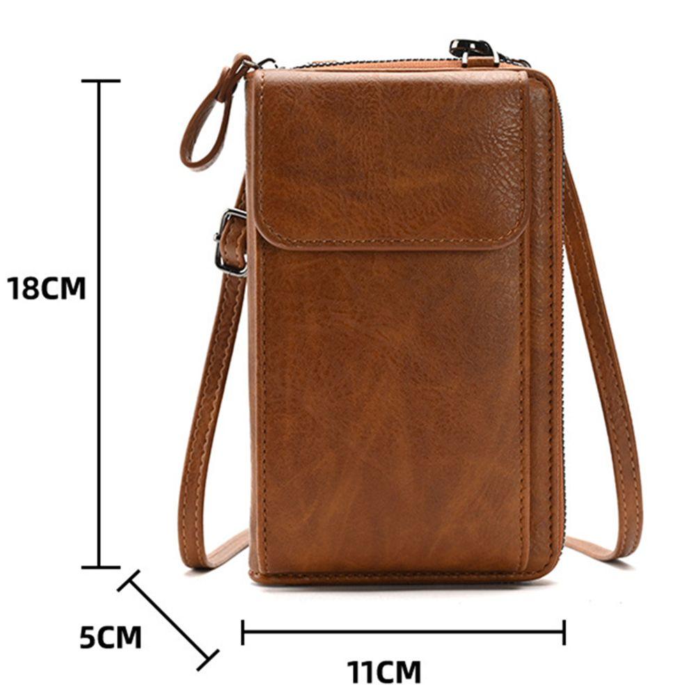 [LAY] Fashion Women Bag Small Size Money Purse Cell Phone Bags Mini Pouch Bag Crossbody Shoulder Strap Crossbody Purse Large Capacity Card Wallet Rich Function Mobile Phone Bag/Multicolor