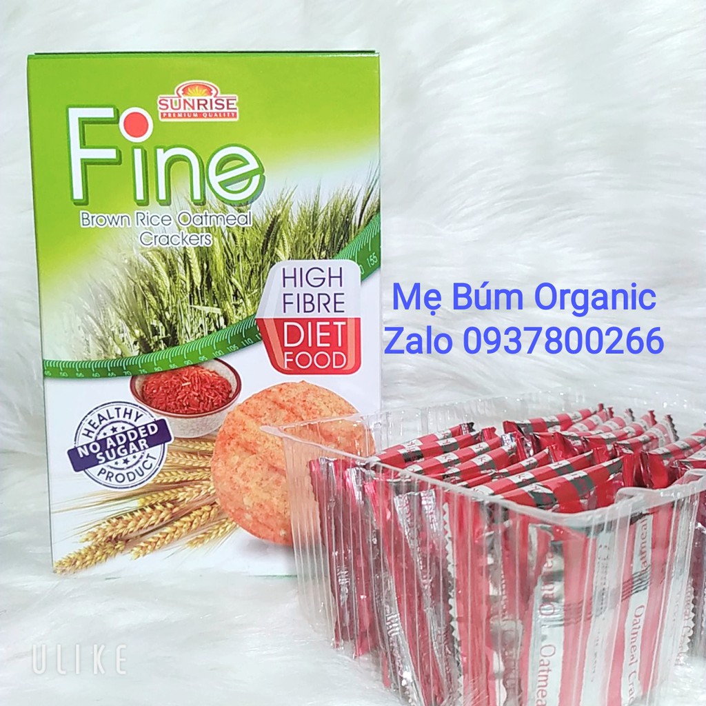 [ HCM Giao Hỏa Tốc] Bánh Yến Mạch - Gạo Lứt Ăn Kiêng FINE ( Hộp 178g) rất tốt cho người tiểu đường, ăn kiêng, giảm cân.
