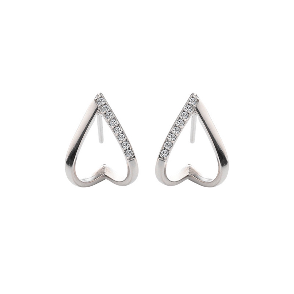 Bông Tai S925 Họa Tiết Hoa Lá/ Trái Tim Nhỏ Dễ Thương Thời Trang Cho Nữ