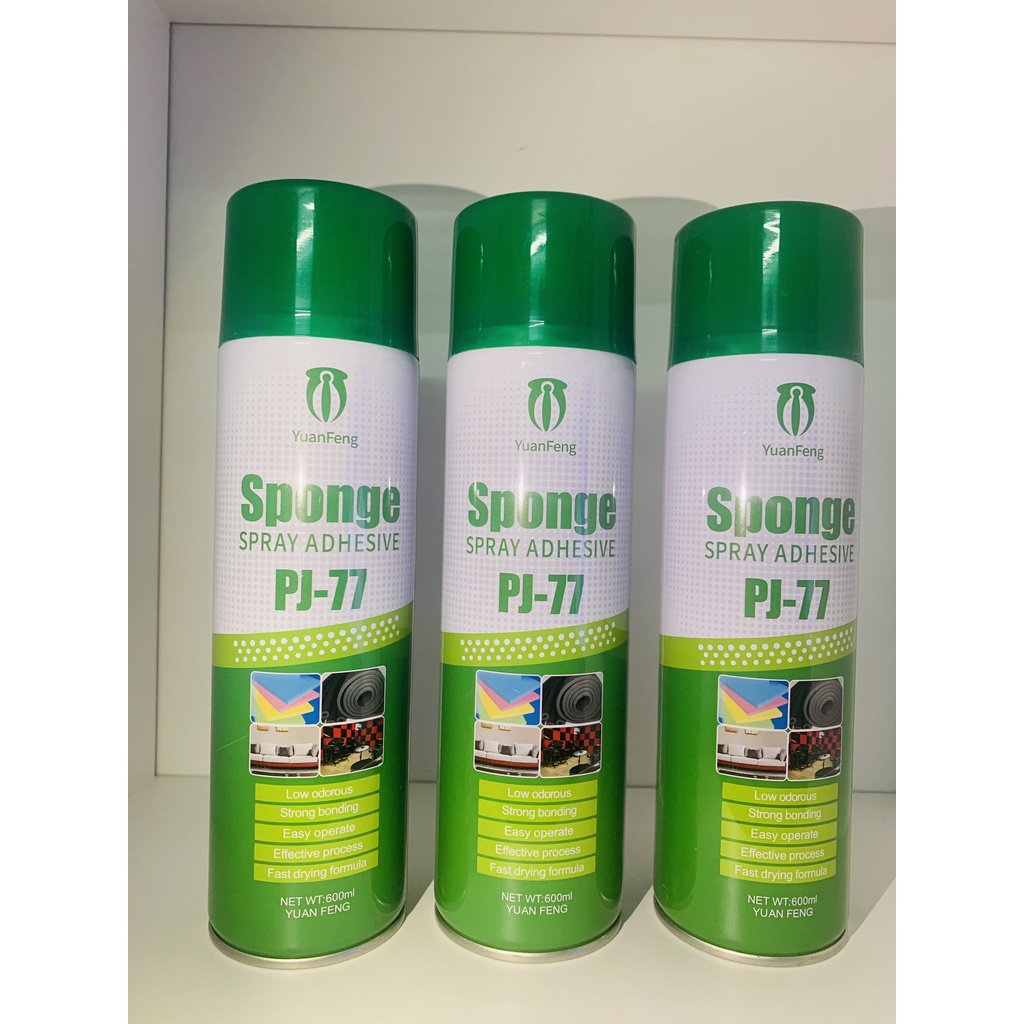 [HCM - Hỏa Tốc] Keo xịt dán tường đa năng Sponge PJ-77 600ml siêu kết dính - dán mút xốp, cách âm, thi công công trình