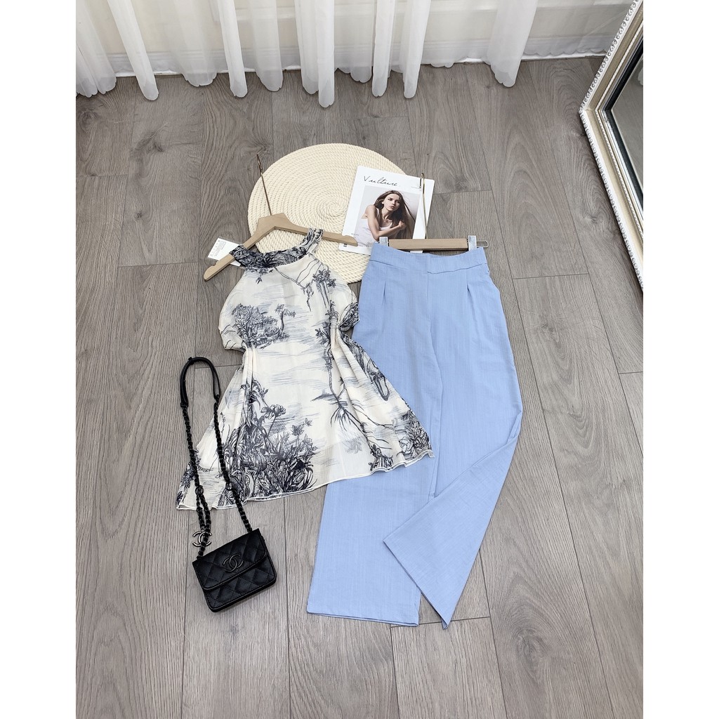 Set đồ nữ cá tính, set quần lửng áo yếm đi chơi sang chảnh mùa hè đẹp 8A00171 | BigBuy360 - bigbuy360.vn