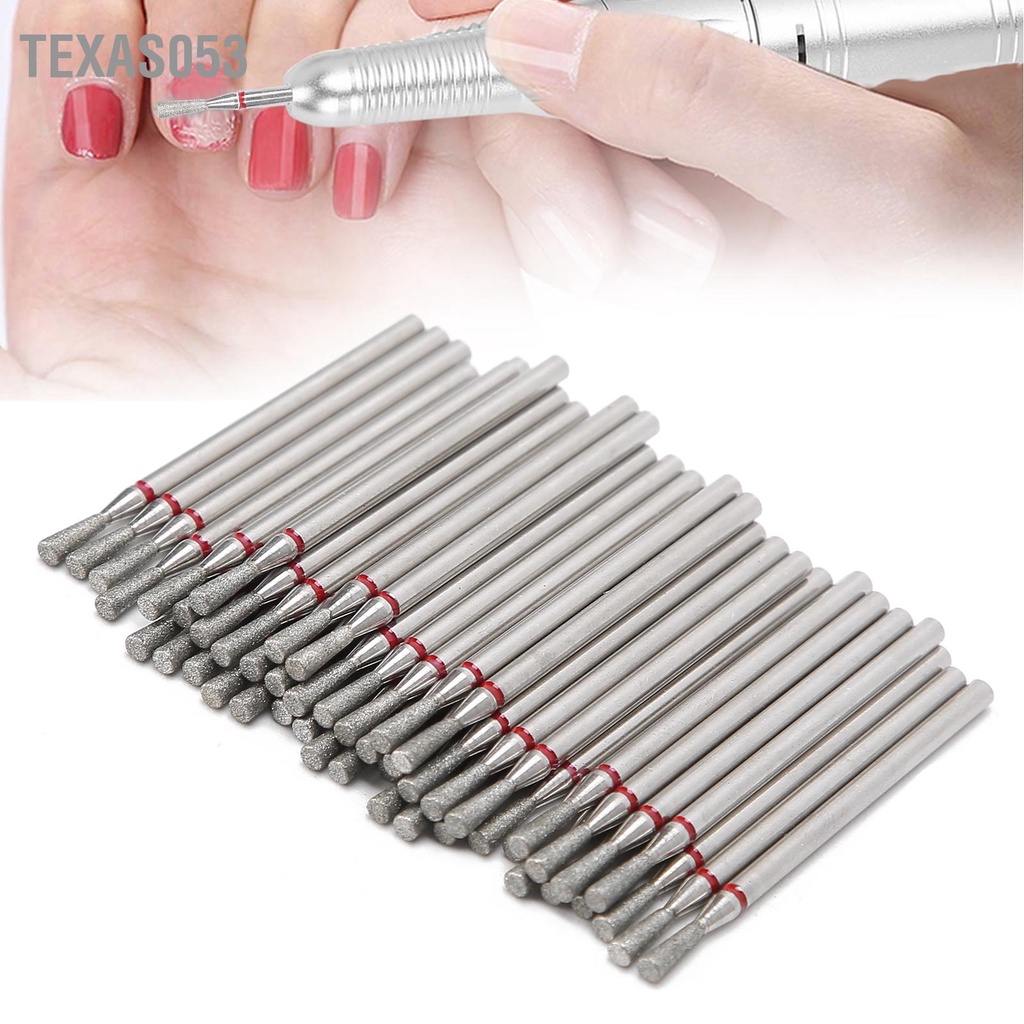 Texas053 50 cái Ngược Hình Nón Dạng Móng Tay Đánh Bóng Đầu Mài Nghệ Thuật Mũi Khoan Phụ Kiện