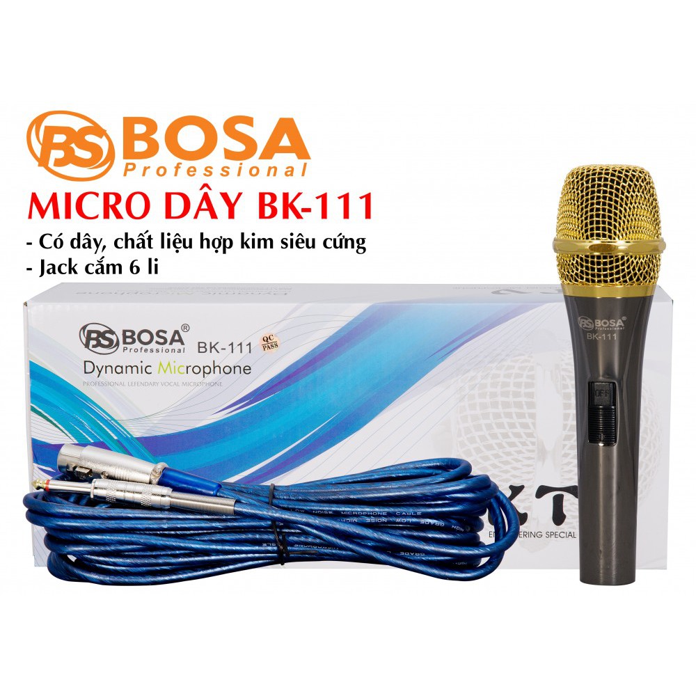 Micro Dây Bosa BK-111 Chính Hãng