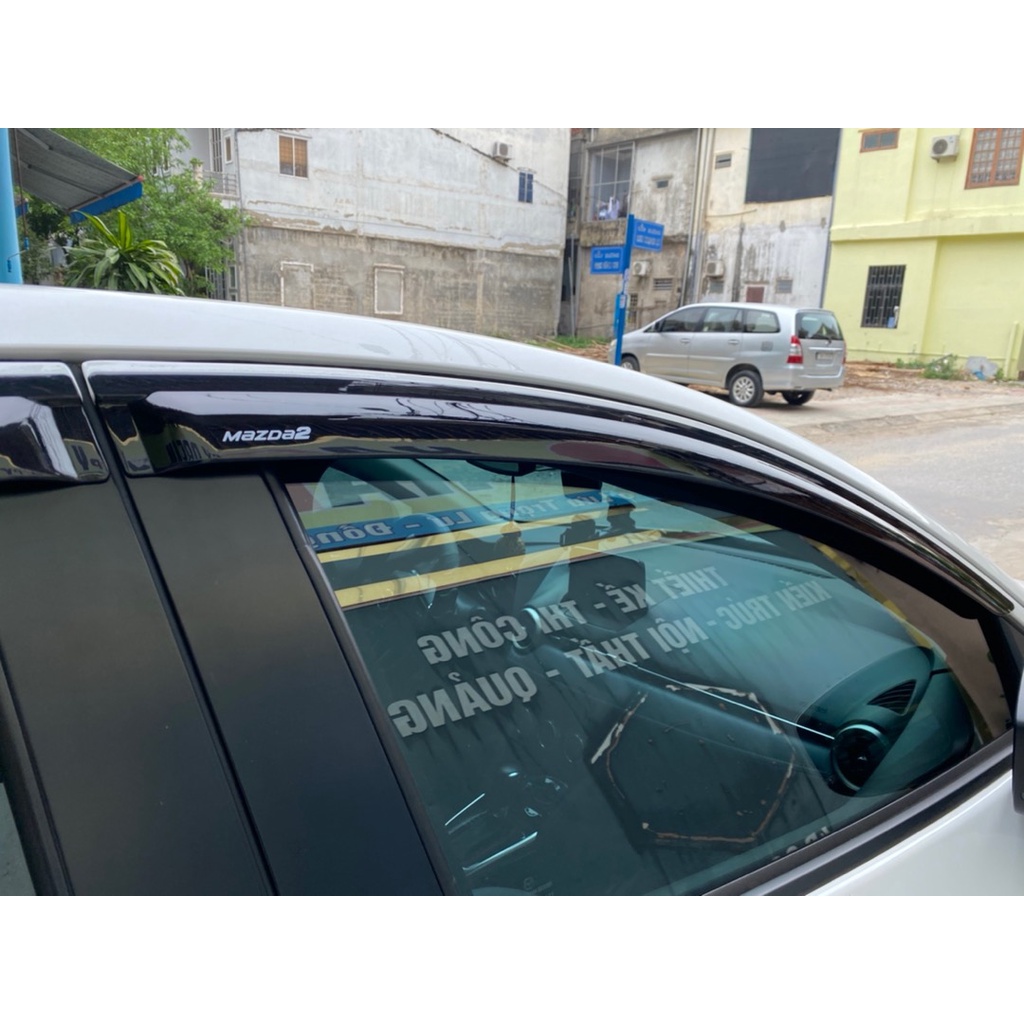 Vè che mưa xe Mazda 2 đời 2015- 2016 2017 2018 2019 2020 2021, 2022- Hàng nhựa đen nhập khẩu Thái Lan
