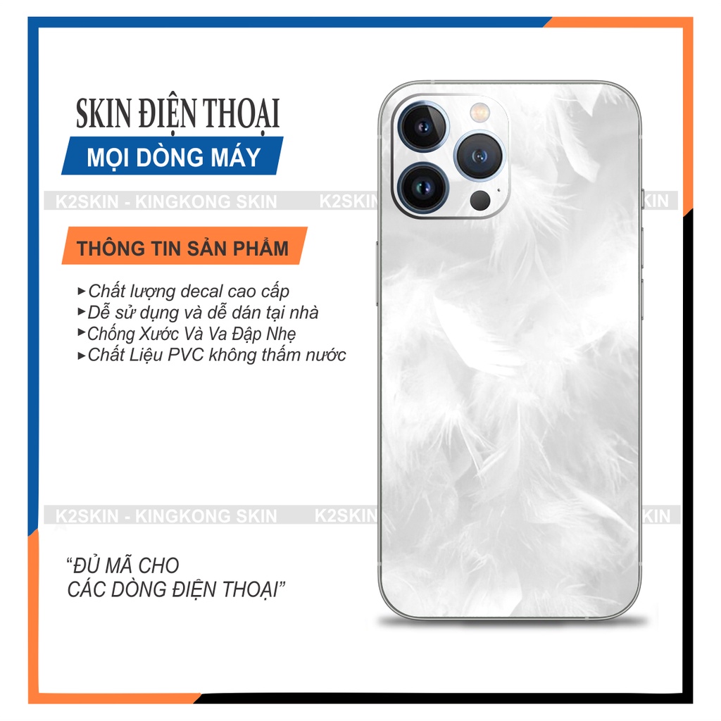 Miếng dán Skin cho Androi và Iphone 5/5s đến 15promax Dán lưng có viền