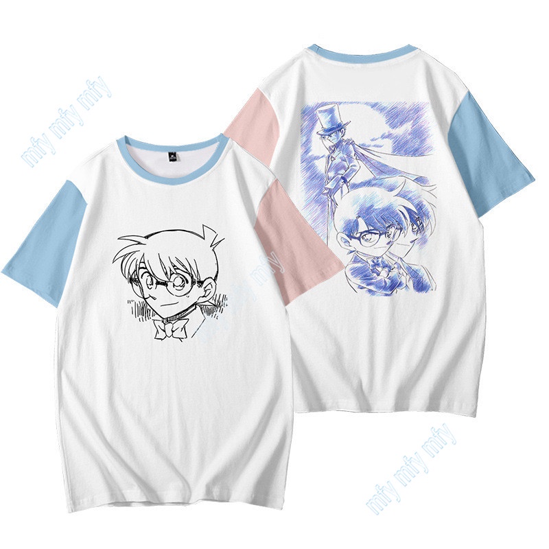 Áo Thun Tay Ngắn In Hình Thám Tử Conan Thời Trang Mùa Hè Cho Bé