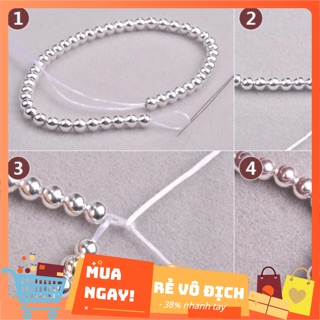 [Siêu rẻ] [S925] Set 10 Charm bi bạc 2mm - MH390