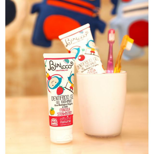 [Biricco] Kem đánh răng hữu cơ cho bé, an toàn khi nuốt