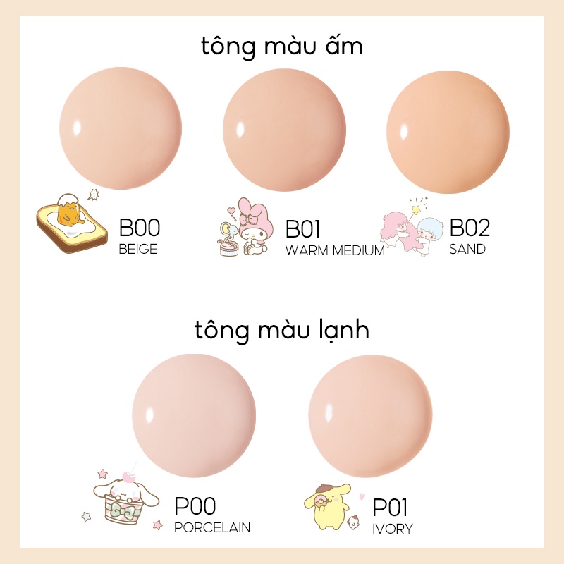 Phấn Nước Che Phủ Mịn Lì Perfect Diary x Sanrio MagicStay Trang Điểm Tự Nhiên Lâu Trôi 15g